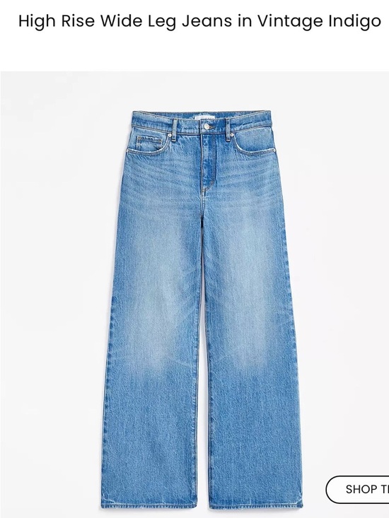 LOFT Denim - Loft High-Rise Wide Leg Jeans in Vintage Indigo